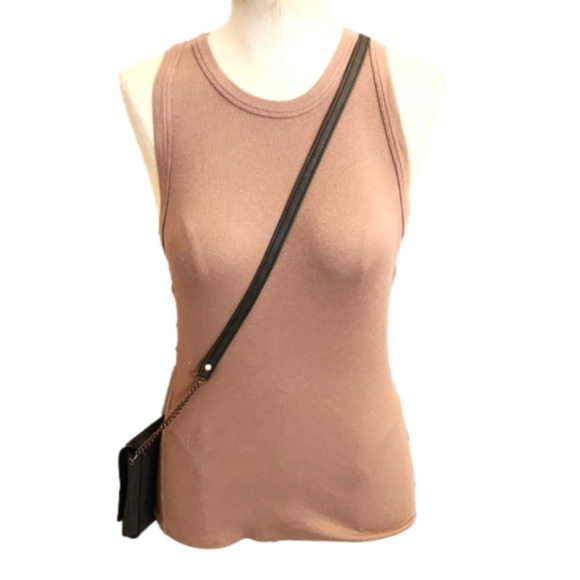 Womens Twig & Arrow blackish/gray crossbody bag with hanging bead. - Picture 4 of 16